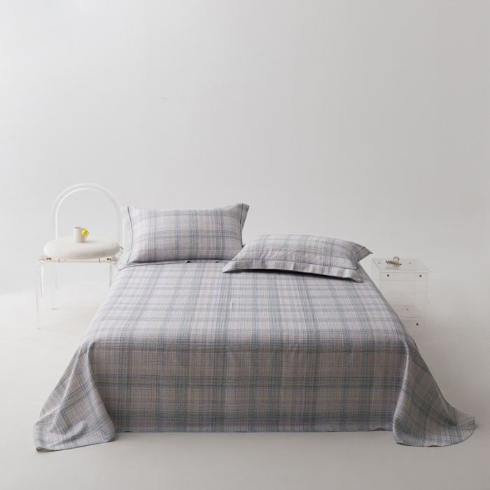 91家纺网 家纺一手货源 找家纺 榻尚 2023新款竹纤维印花夏凉席三件套 绅士灰