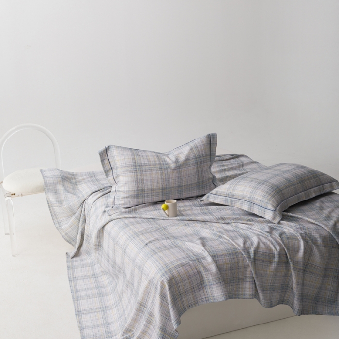 91家纺网 家纺一手货源 找家纺 榻尚 2023新款竹纤维印花夏凉席三件套 绅士灰