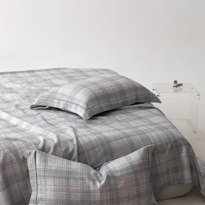 91家纺网 家纺一手货源 找家纺 榻尚 2023新款竹纤维印花夏凉席三件套 绅士灰