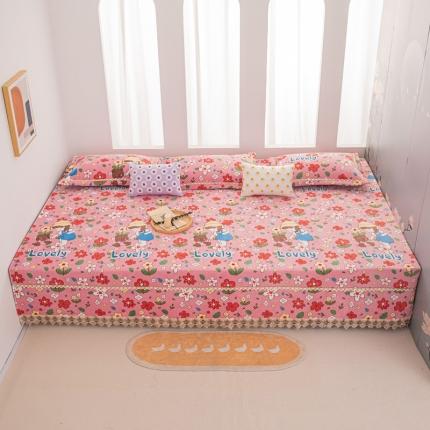 91家纺网 家纺一手货源 找家纺 （总）新款牛奶绒印花炕盖榻榻米炕垫