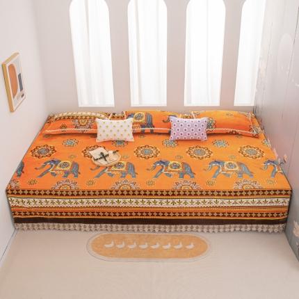 91家纺网 家纺一手货源 找家纺 （总）新款牛奶绒印花炕盖榻榻米炕垫