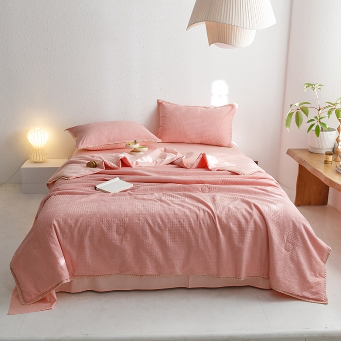 91家纺网 家纺一手货源 找家纺 （总）沐棉家居 2024新款全棉华夫格单品夏被