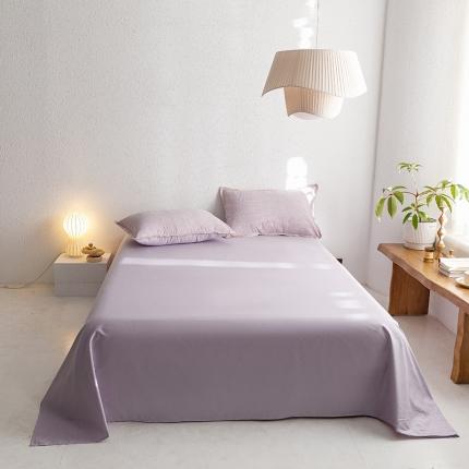 91家纺网 家纺一手货源 找家纺 沐棉家居 2023新款全棉华夫格单品床单 华夫格-紫