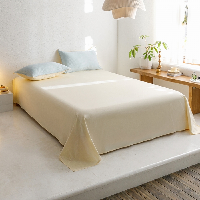 91家纺网 家纺一手货源 找家纺 沐棉家居 2023新款全棉华夫格单品床单 华夫格-兰