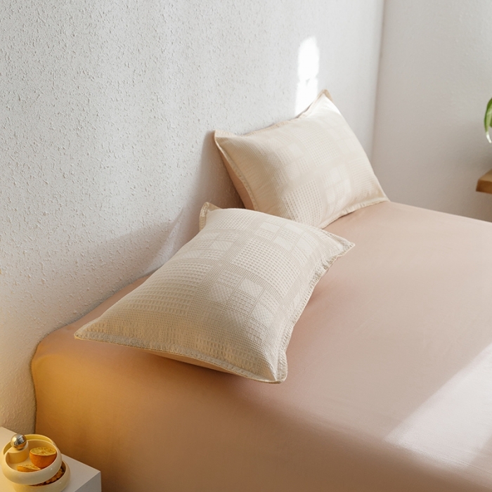 91家纺网 家纺一手货源 找家纺 （总）沐棉家居 2023新款全棉华夫格单品床笠