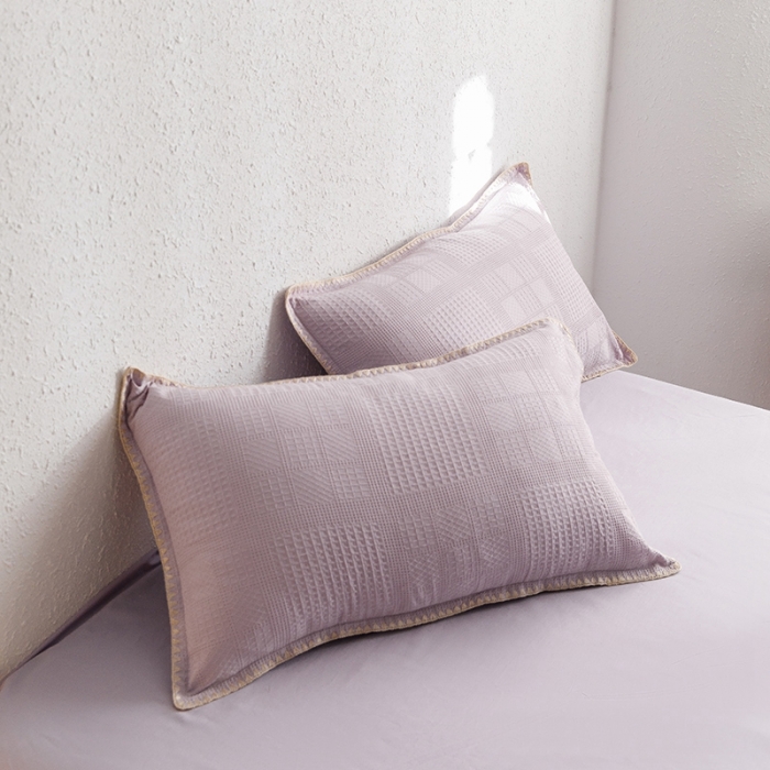 91家纺网 家纺一手货源 找家纺 （总）沐棉家居 2023新款全棉华夫格单品枕套