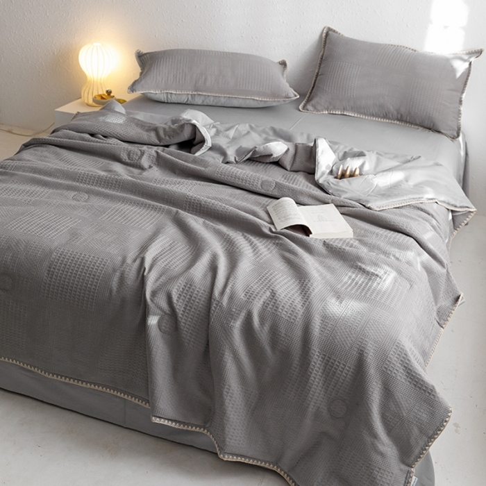 91家纺网 家纺一手货源 找家纺 （总）沐棉家居 2023新款全棉华夫格夏被四件套