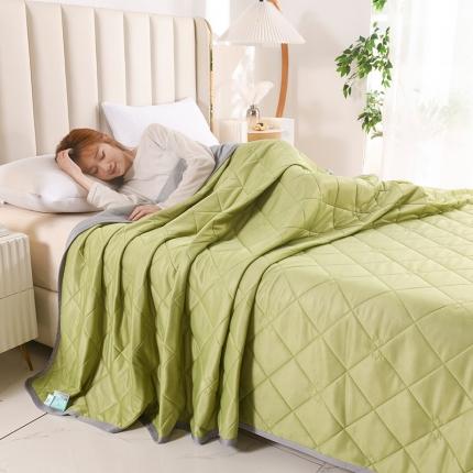 91家纺网 家纺一手货源 找家纺 德比尔斯 2026款艾草冰泉凉感丝夏被夏凉被空调被直播爆款 柠檬黄