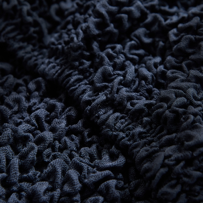 91家纺网 家纺一手货源 找家纺 丝绮鹿2023日式皱皱布毛毛虫懒人沙发套 雅致黑灰