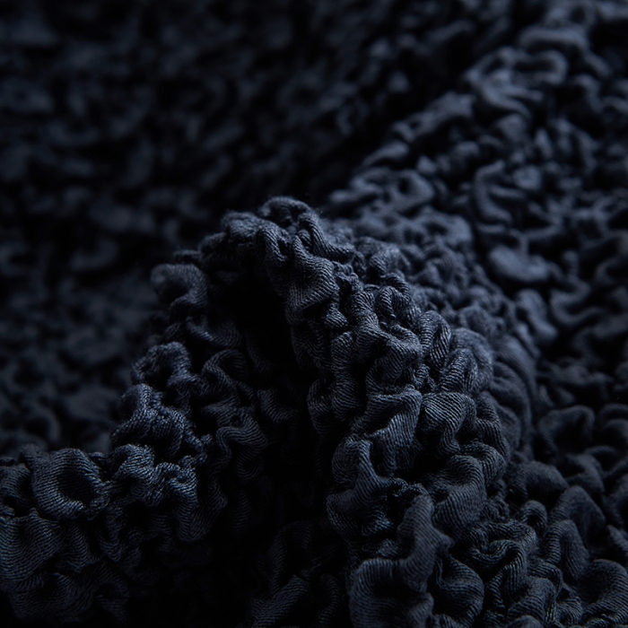 91家纺网 家纺一手货源 找家纺 丝绮鹿2023日式皱皱布毛毛虫懒人沙发套 雅致黑灰