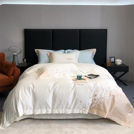 91家纺网 家纺一手货源 找家纺 （总）馨蕊2023新款100支CR工艺全棉系列四件套-棉千鸟格