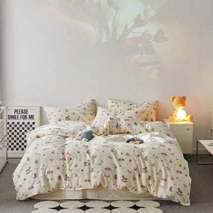 荣轩家居 2023新款A类全棉双层纱印花四件套 快乐童年