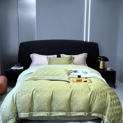 优悦2023新款提花冰丝系列四件套 娜爱-绿