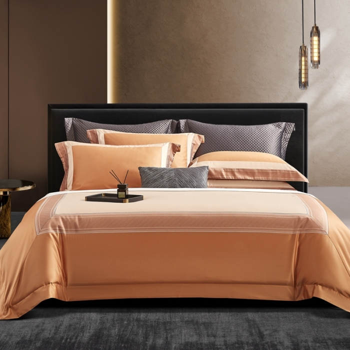 91家纺网 家纺一手货源 找家纺 榻尚家居 2023新款金太阳色织提花四件套-达蒙