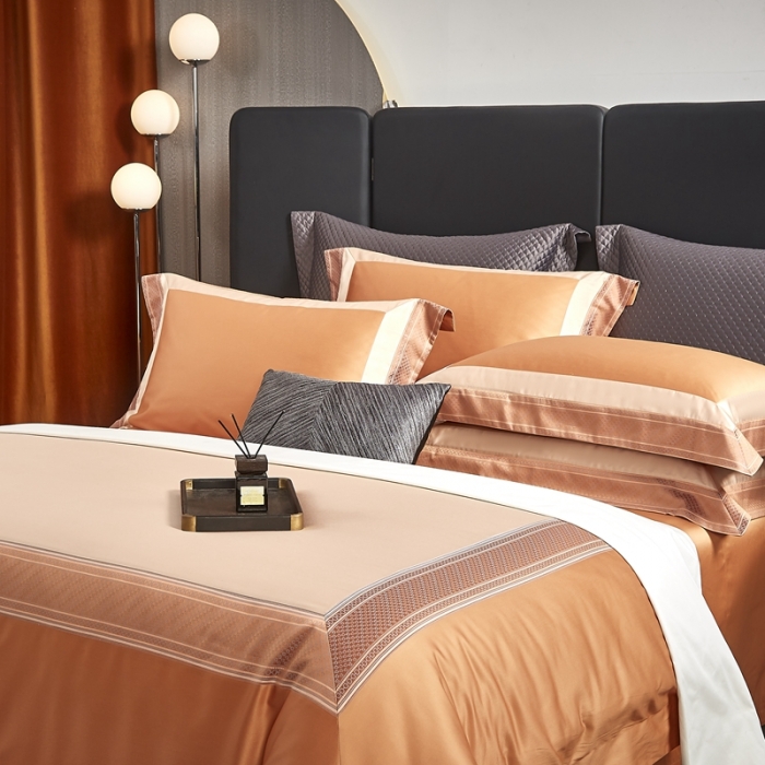 91家纺网 家纺一手货源 找家纺 榻尚家居 2023新款金太阳色织提花四件套-达蒙