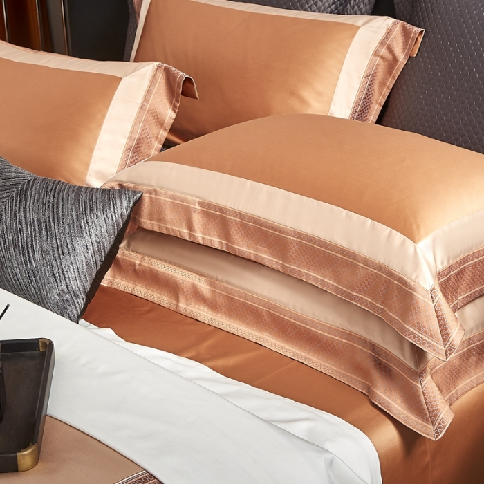 91家纺网 家纺一手货源 找家纺 榻尚家居 2023新款金太阳色织提花四件套-达蒙