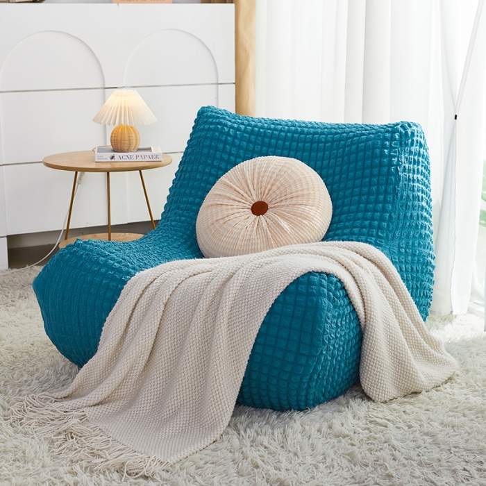 91家纺网 家纺一手货源 找家纺 （总）丝绮鹿 2023新款爆米花懒人毛毛虫沙发全包沙发套四季通用款