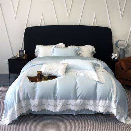 91家纺网 家纺一手货源 找家纺 （总）馨蕊 2023新款100支CR工艺全棉系列四件套-棉卡曼丝