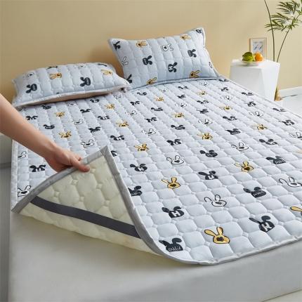顺益 2023A类针织棉玉米纤维床垫床褥子床护垫 H兔灰