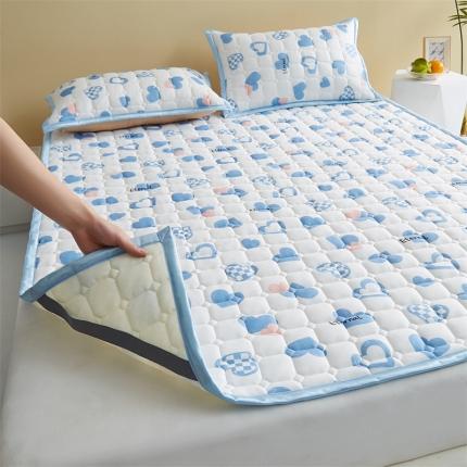 顺益 2023A类针织棉玉米纤维床垫床褥子床护垫 爱心饼干兰