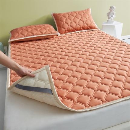 顺益 2023A类针织棉玉米纤维床垫床褥子床护垫 桃皮红