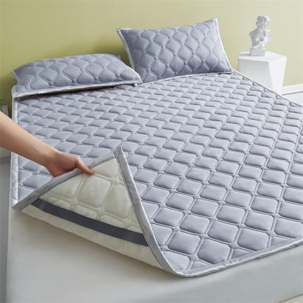 顺益 2023A类针织棉玉米纤维床垫床褥子床护垫 银灰色