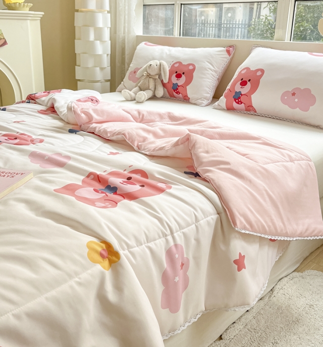 91家纺网 家纺一手货源 找家纺 （总）慕尚 2025新款ins水洗小花边夏被