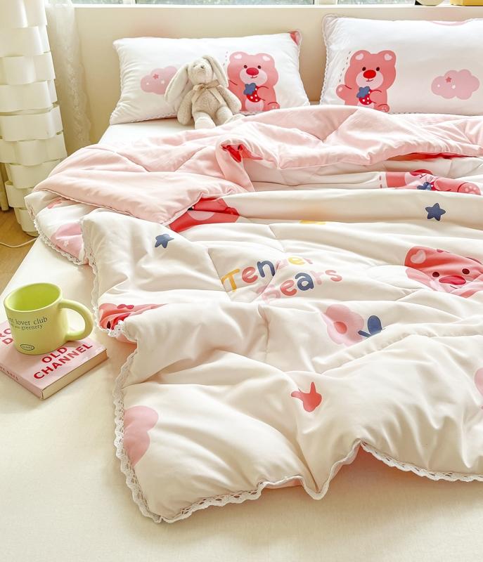 91家纺网 家纺一手货源 找家纺 （总）慕尚 2025新款ins水洗小花边夏被