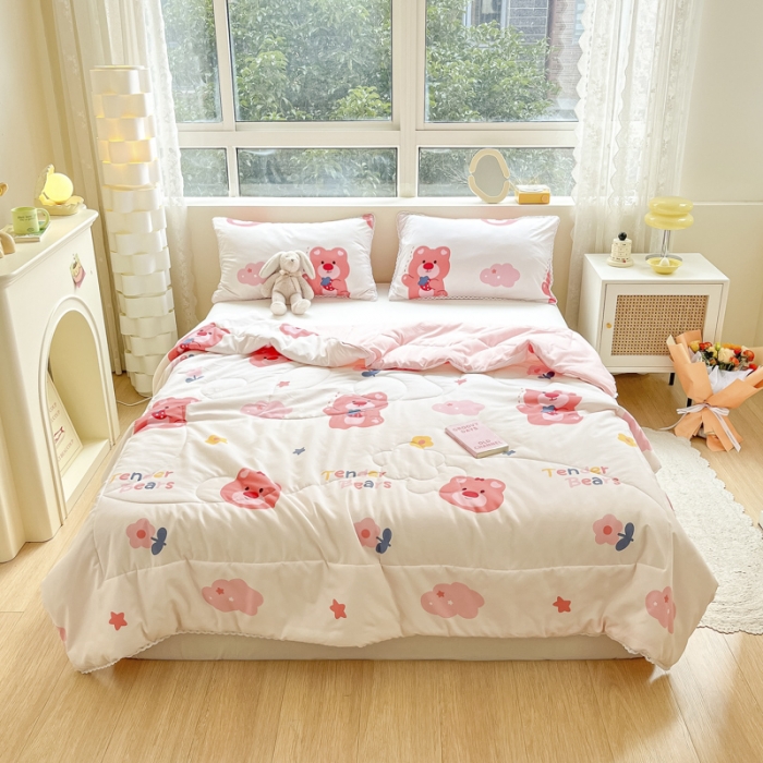 91家纺网 家纺一手货源 找家纺 （总）慕尚 2025新款ins水洗小花边夏被