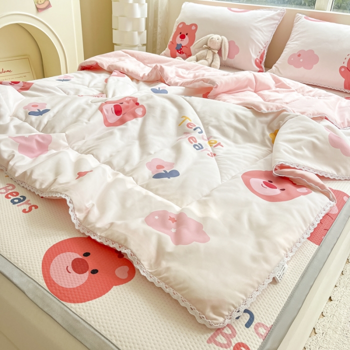 91家纺网 家纺一手货源 找家纺 （总）慕尚 2025新款ins水洗小花边夏被