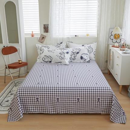 91家纺网 家纺一手货源 找家纺 （总）钰伶 2025新款全棉13372史努比纯棉单床单