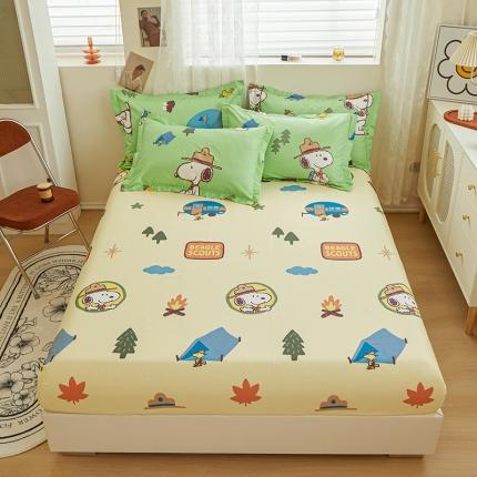 91家纺网 家纺一手货源 找家纺 （总）钰伶 2025新款全棉13372史努比纯棉单床笠