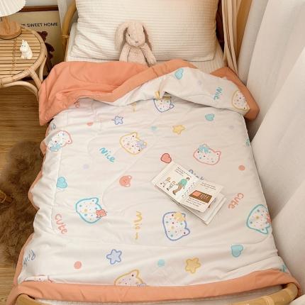 91家纺网 家纺一手货源 找家纺 （总）嗨生活 2025新款水洗棉手包边幼儿园儿童夏被（爆款）