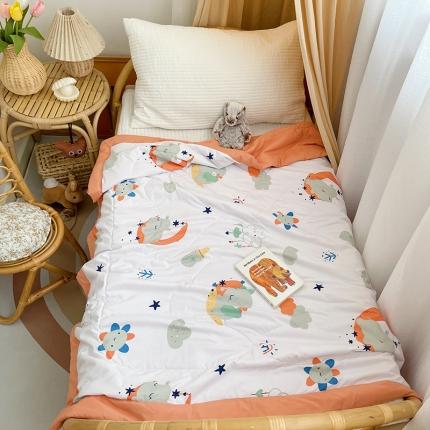 91家纺网 家纺一手货源 找家纺 （总）嗨生活 2025新款水洗棉手包边幼儿园儿童夏被（爆款）