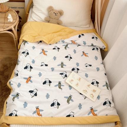 91家纺网 家纺一手货源 找家纺 （总）嗨生活 2025新款水洗棉手包边幼儿园儿童夏被（爆款）