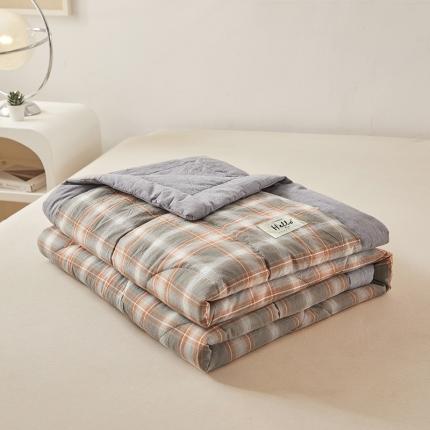 91家纺网 家纺一手货源 找家纺 恋人优选 2023新款A类全棉色织水洗棉夏被 诺卡