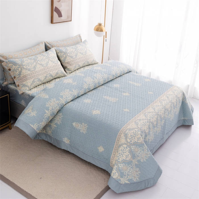 91家纺网 家纺一手货源 找家纺 优乐家纺  2023新款全棉印花绗绣系列2 爱西西里