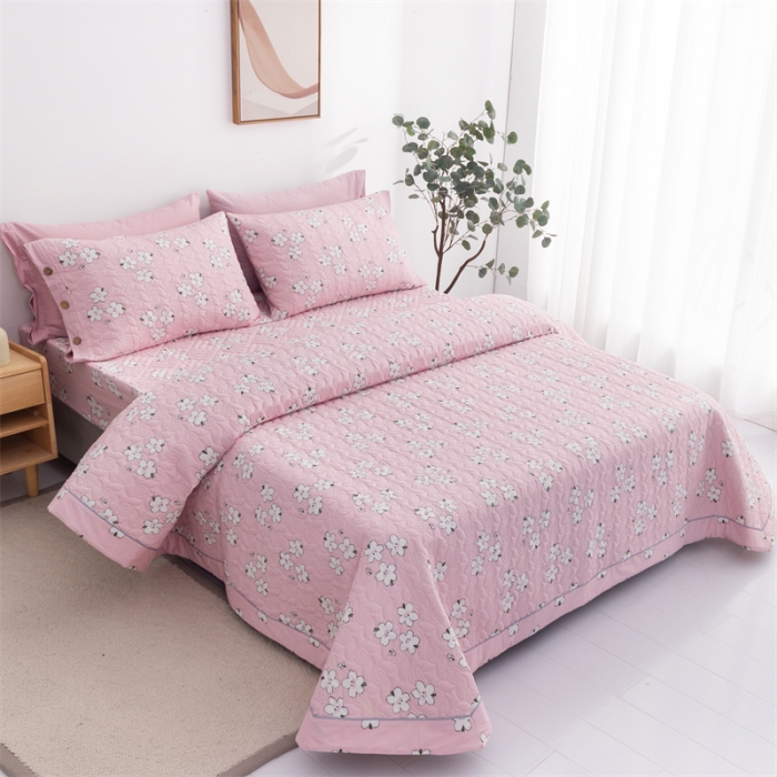 91家纺网 家纺一手货源 找家纺 优乐家纺  2023新款全棉印花绗绣系列2 纯净