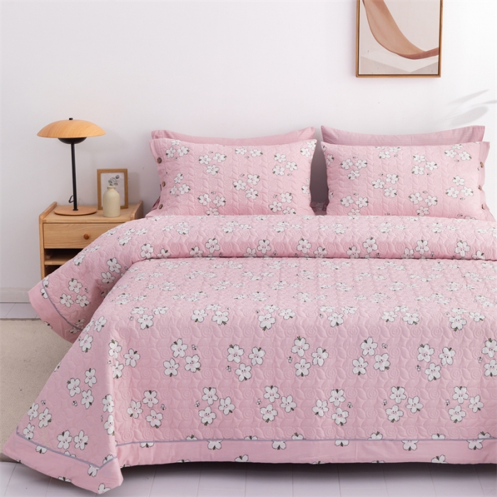 91家纺网 家纺一手货源 找家纺 优乐家纺  2023新款全棉印花绗绣系列2 纯净