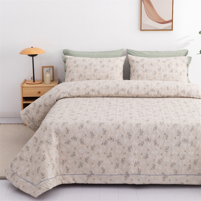 91家纺网 家纺一手货源 找家纺 优乐家纺  2023新款全棉印花绗绣系列2 妃子笑