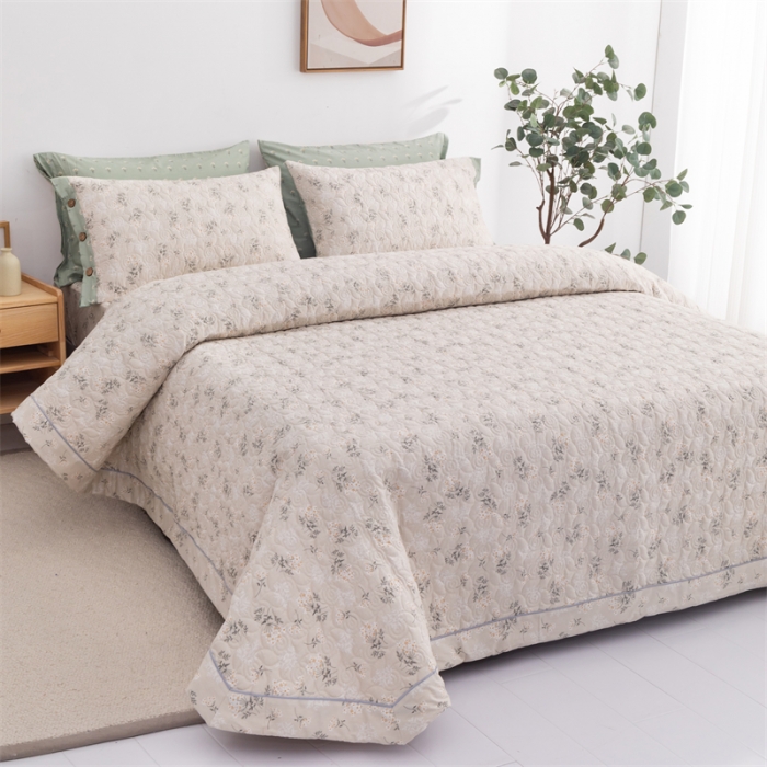 91家纺网 家纺一手货源 找家纺 优乐家纺  2023新款全棉印花绗绣系列2 妃子笑