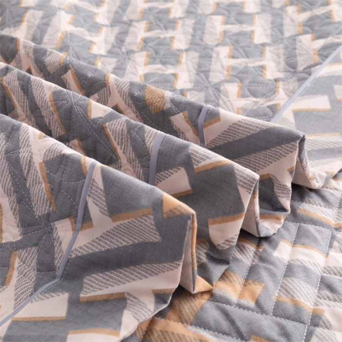 91家纺网 家纺一手货源 找家纺 优乐家纺  2023新款全棉印花绗绣系列2 豪斯-灰