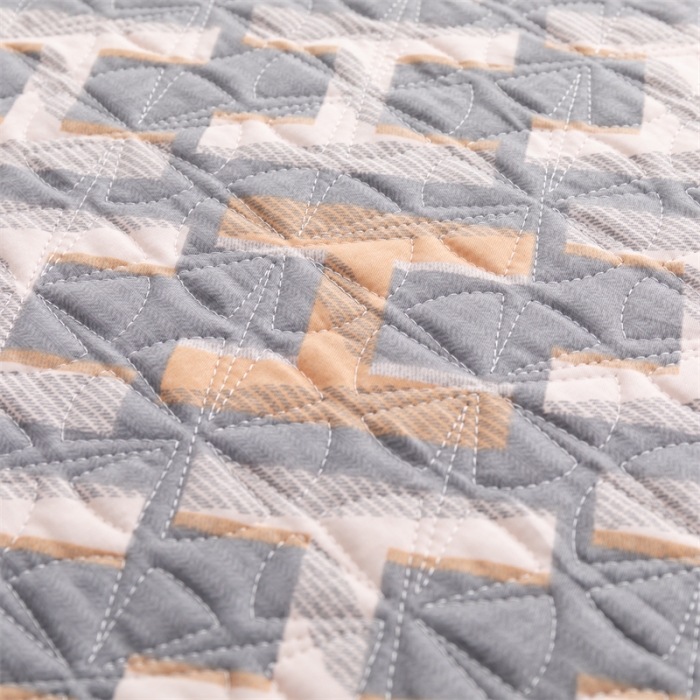 91家纺网 家纺一手货源 找家纺 优乐家纺  2023新款全棉印花绗绣系列2 豪斯-灰