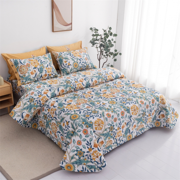 91家纺网 家纺一手货源 找家纺 优乐家纺  2023新款全棉印花绗绣系列2 秋季物语