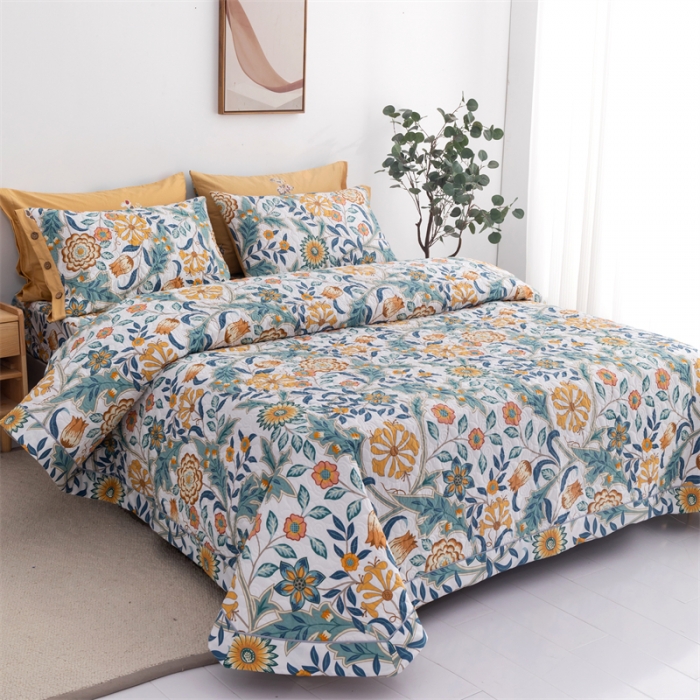 91家纺网 家纺一手货源 找家纺 优乐家纺  2023新款全棉印花绗绣系列2 秋季物语