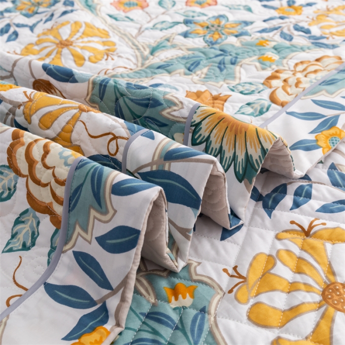 91家纺网 家纺一手货源 找家纺 优乐家纺  2023新款全棉印花绗绣系列2 秋季物语