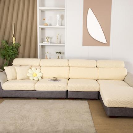 91家纺网 家纺一手货源 找家纺 （总）2026新款弦思沙发笠 奶白米