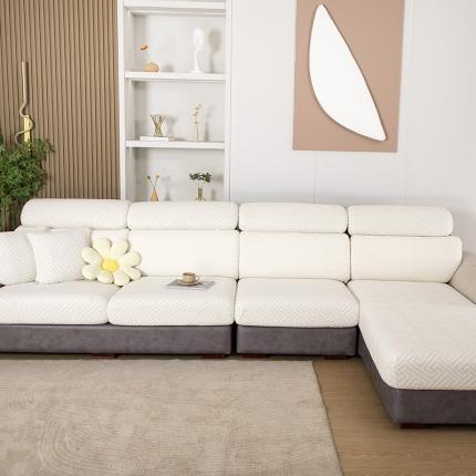 91家纺网 家纺一手货源 找家纺 （总）2026新款弦思沙发笠 月光白