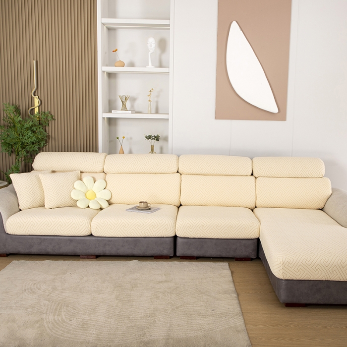 91家纺网 家纺一手货源 找家纺 （总）2026新款弦思沙发笠 奶白米