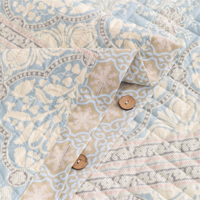 91家纺网 家纺一手货源 找家纺 优乐家纺 2023新款全棉印花绗绣系列2 单枕套 爱西西里